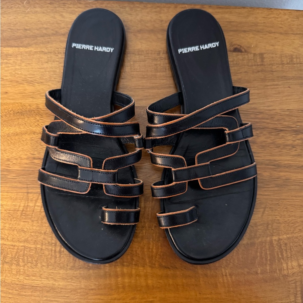 Pierre Hardy Black Strappy Sandals